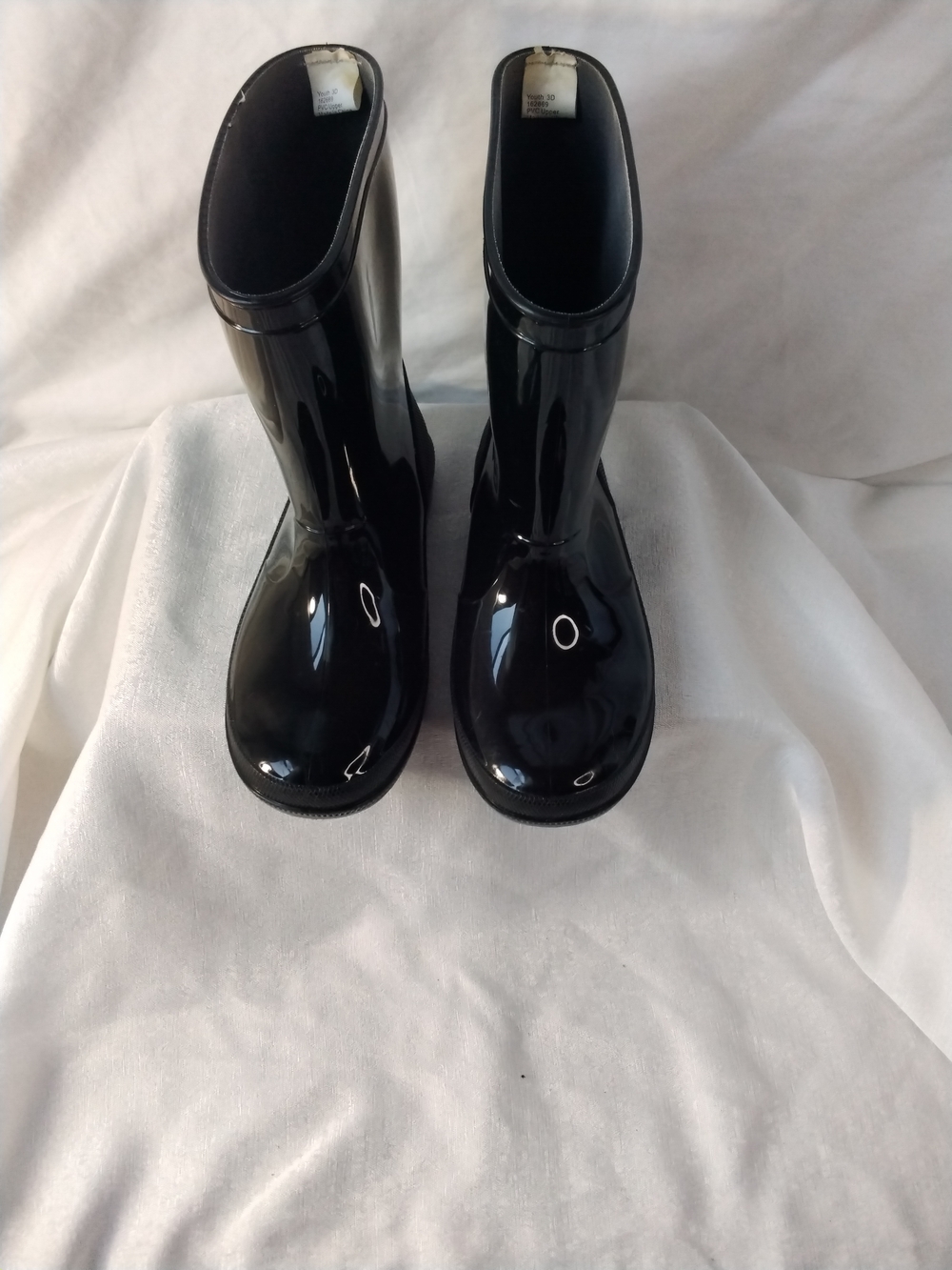 Magellan Outdoors Black Gloss Kids Rain Boots